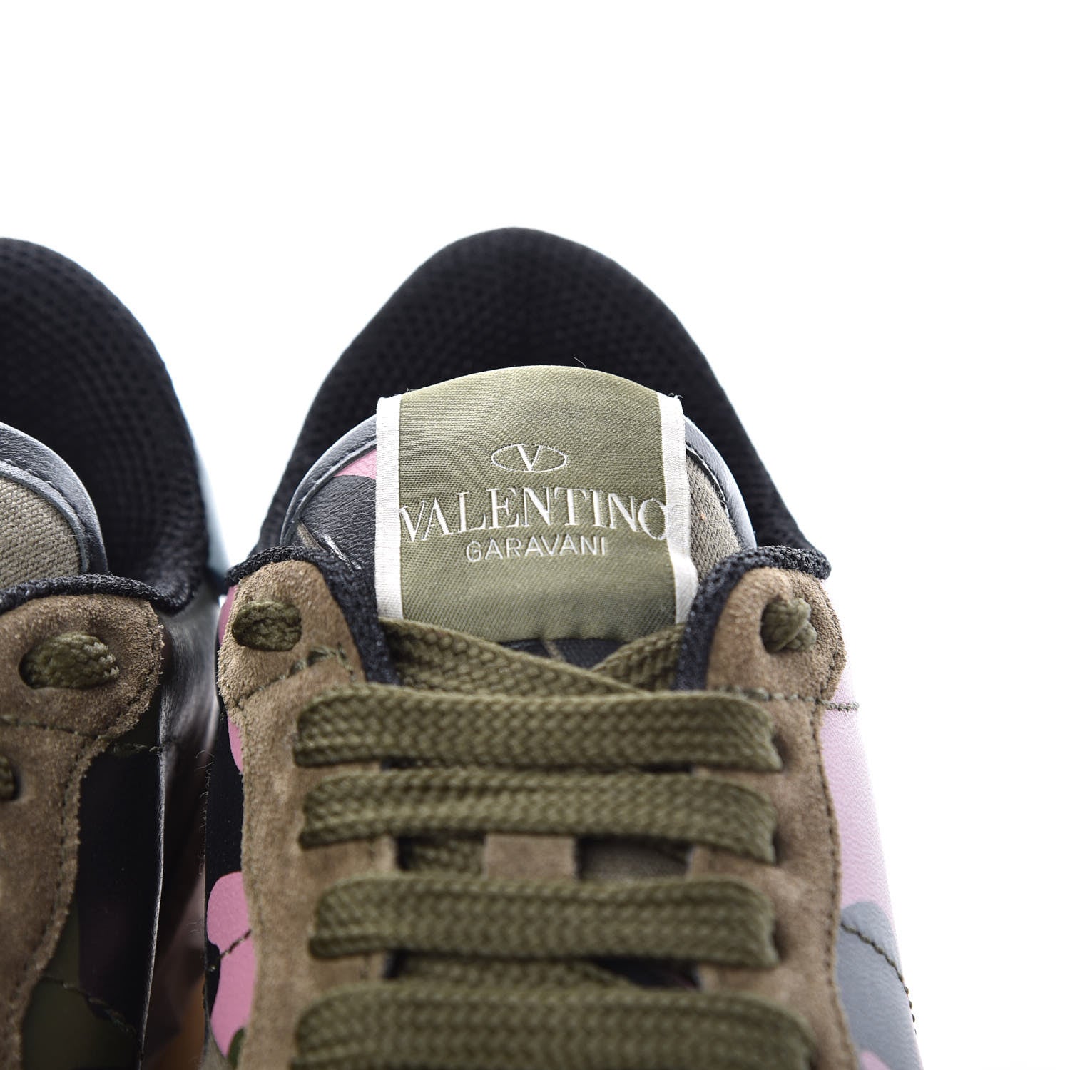 Valentino Garavani Nappa Suede Camouflage Womens Rockrunner Sneakers 37 Multicolor 9 of 9