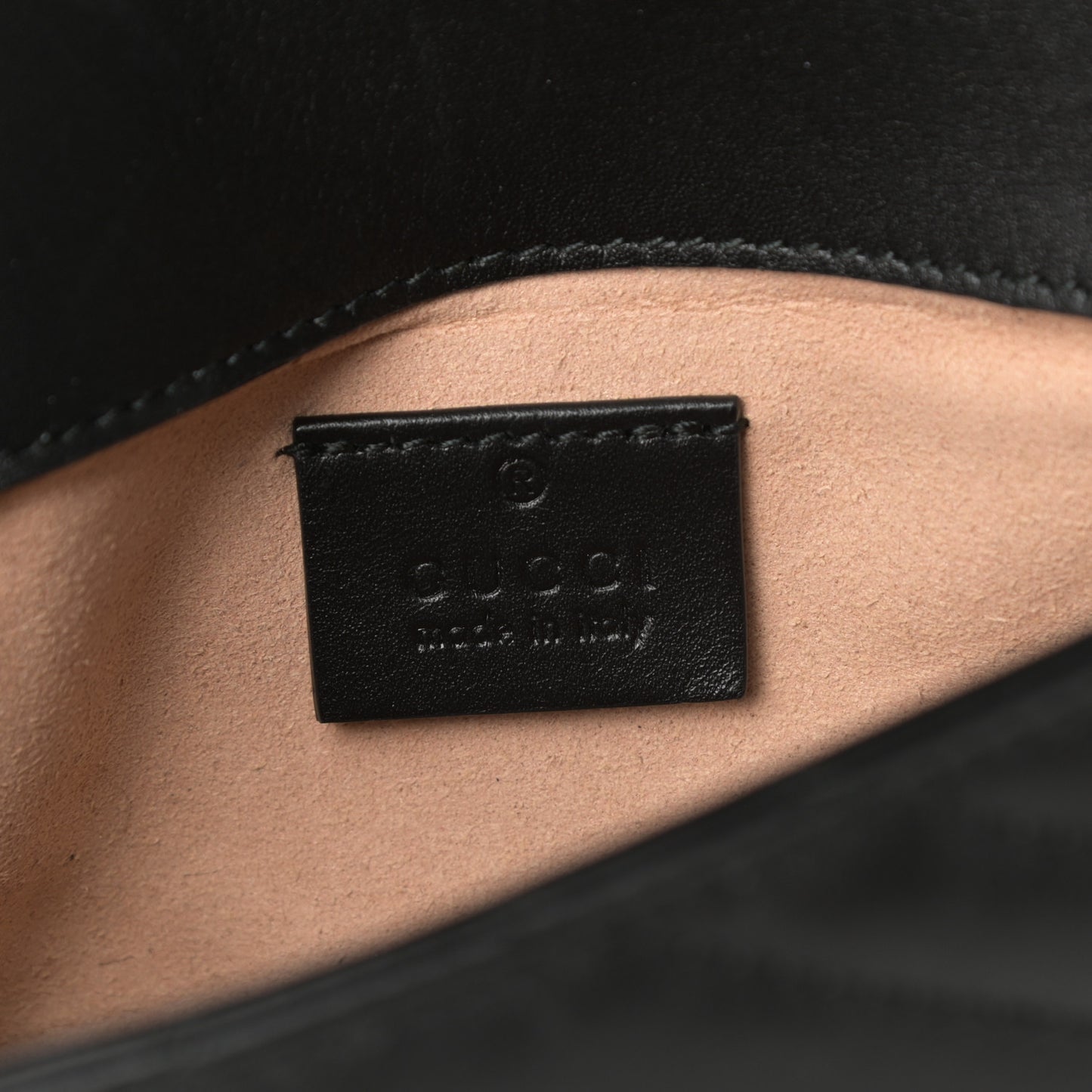 Calfskin Matelasse Super Mini GG Marmont Shoulder Bag Black