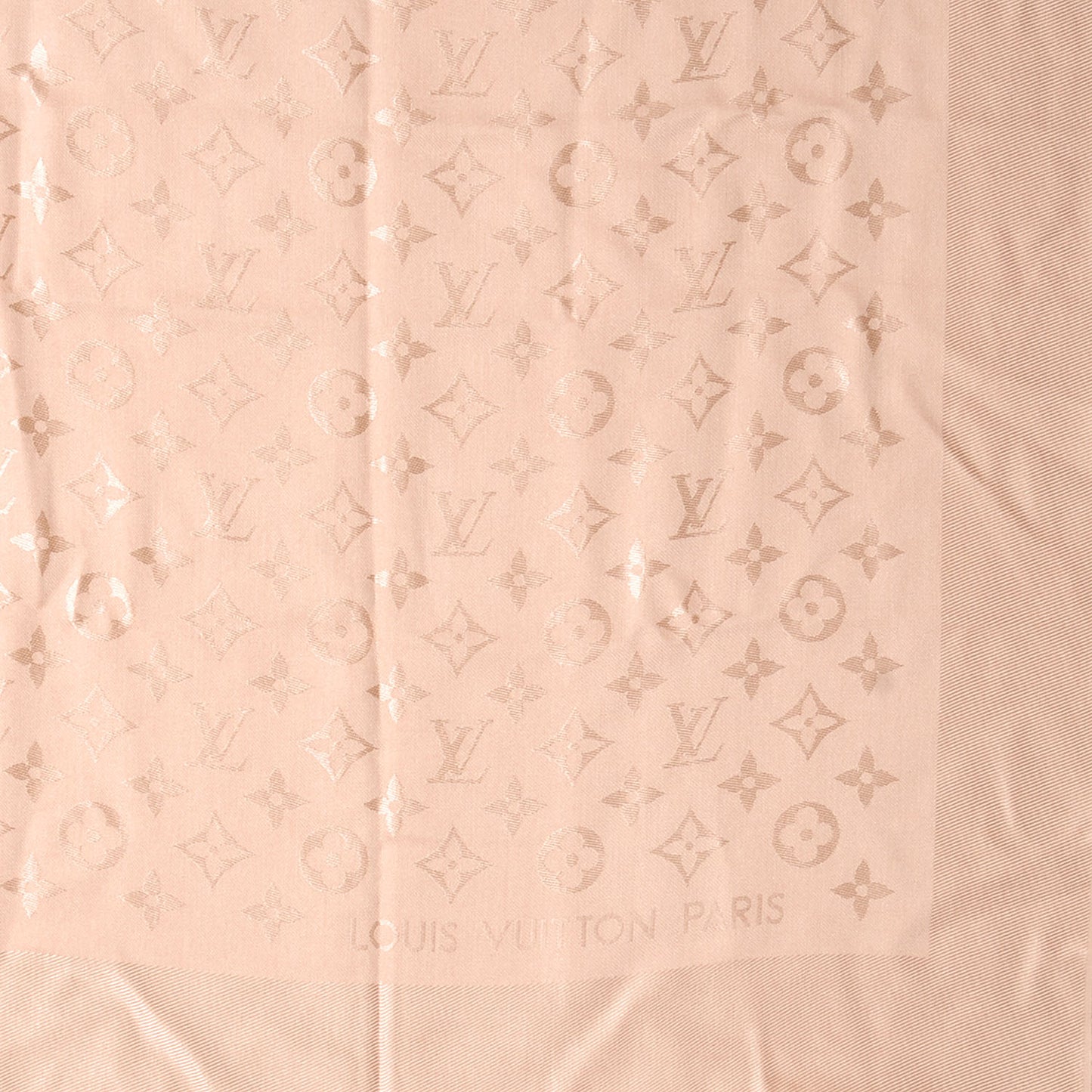 Wool Silk Monogram Shawl Dune
