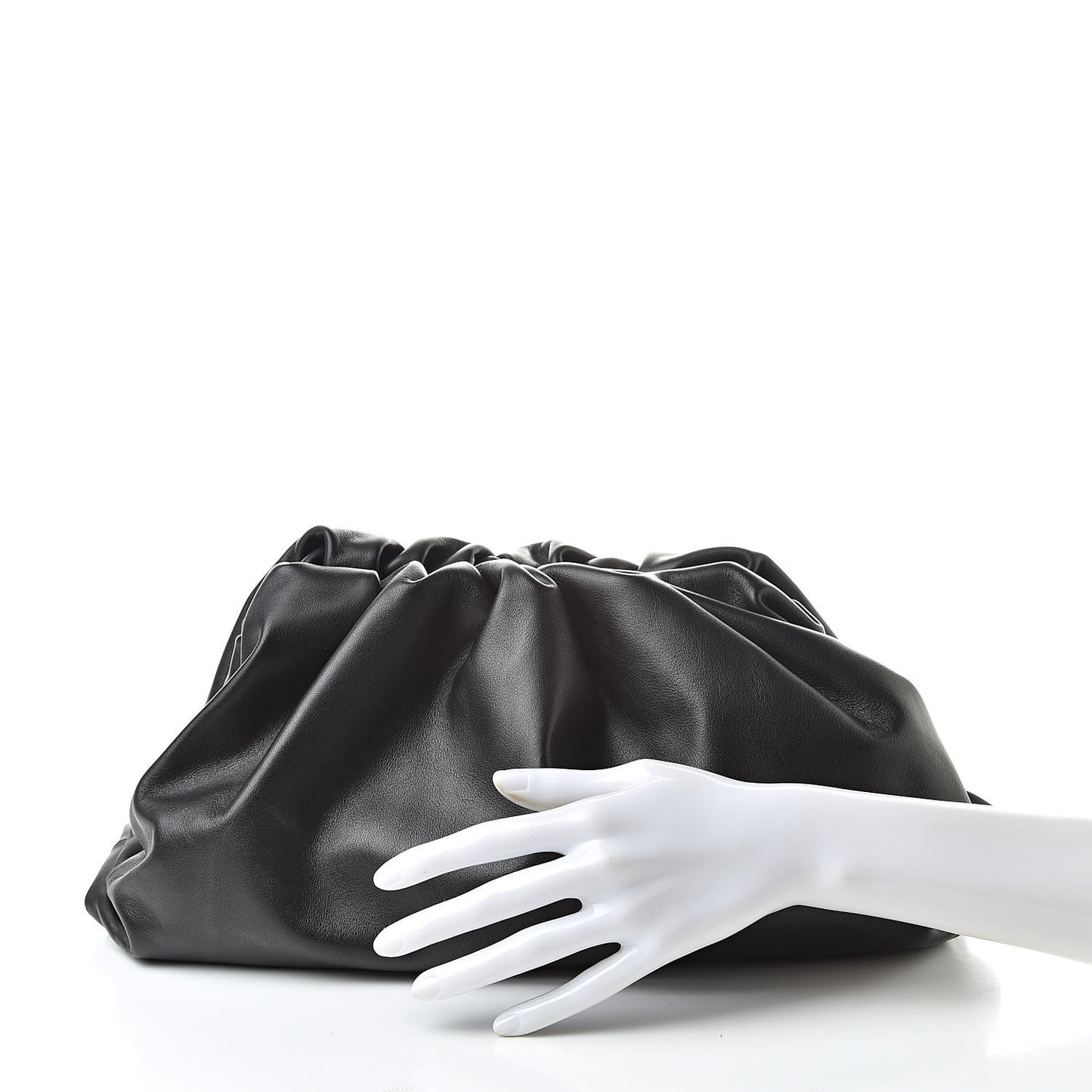 Smooth Butter Calf The Pouch Oversized Clutch Black