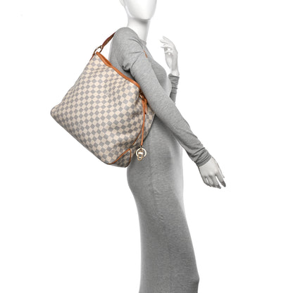 Louis Vuitton Damier Azur Delightful MM Rose Ballerine 2 of 15