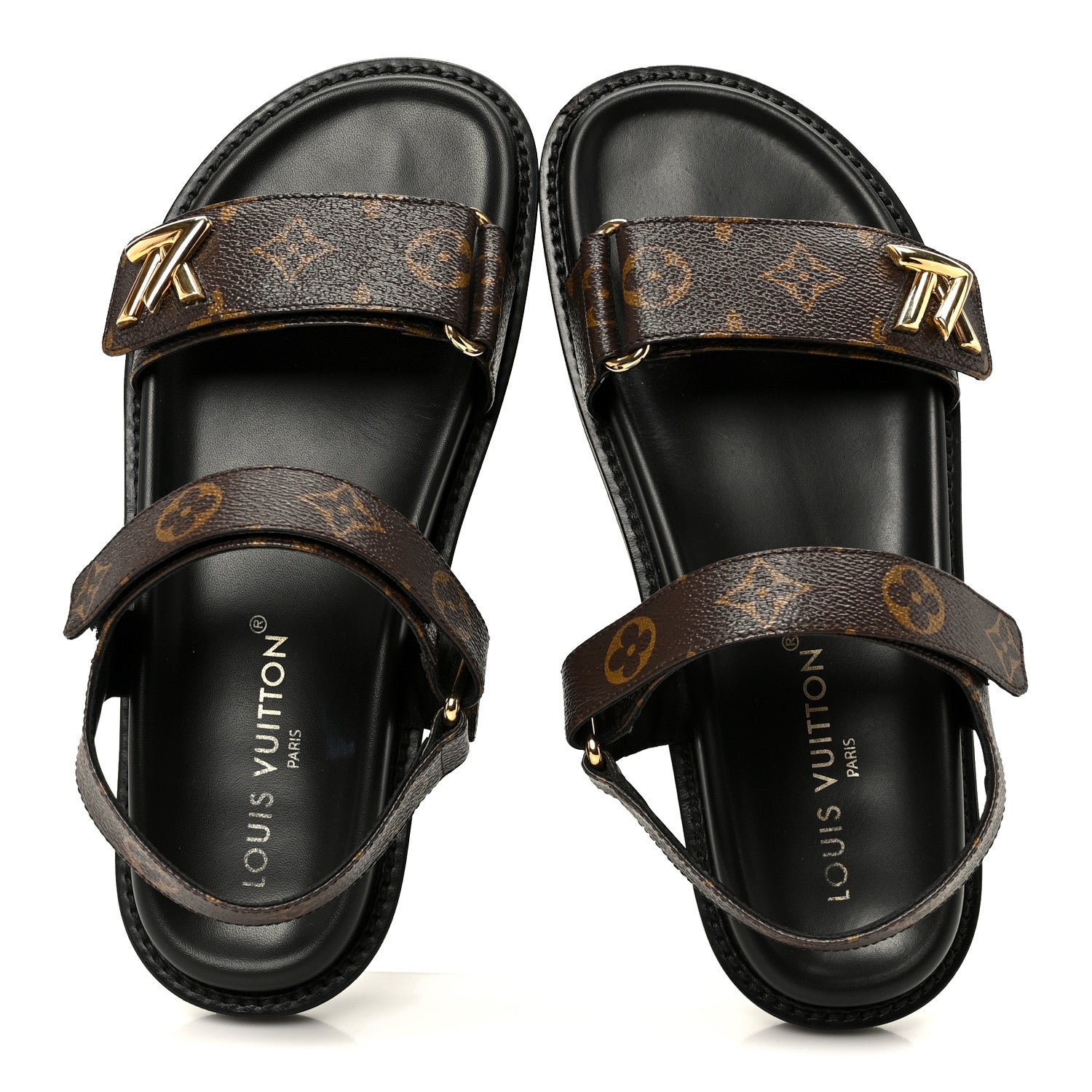 Louis Vuitton Monogram LV Sunset Comfort Flat Sandals 40 Cacao Brown 2 of 10