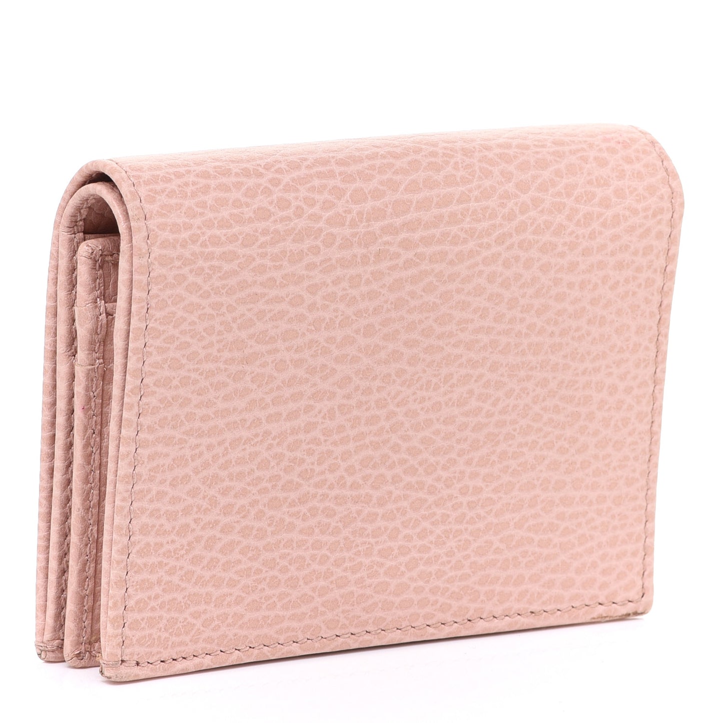 Dollar Calfskin GG Marmont Card Case Perfect Pink