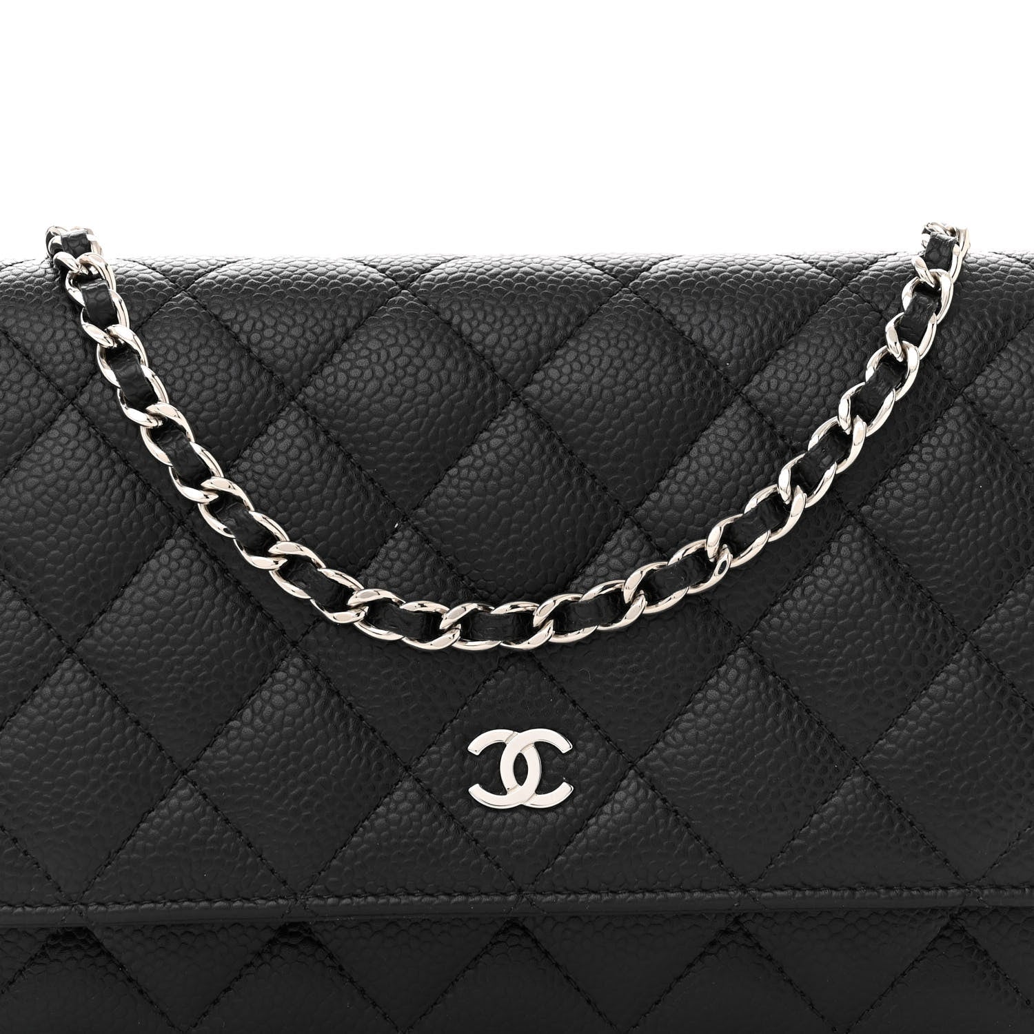Chanel Caviar Quilted Wallet on Chain WOC Black 9 of 13
