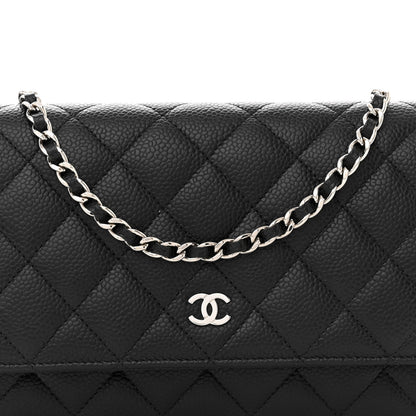 Chanel Caviar Quilted Wallet on Chain WOC Black 9 of 13