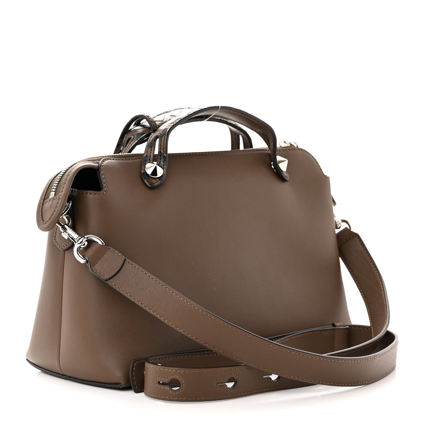 Vitello Dolce Bi-Color FF 1974 Embossed Medium By The Way Boston Bag Maya Black