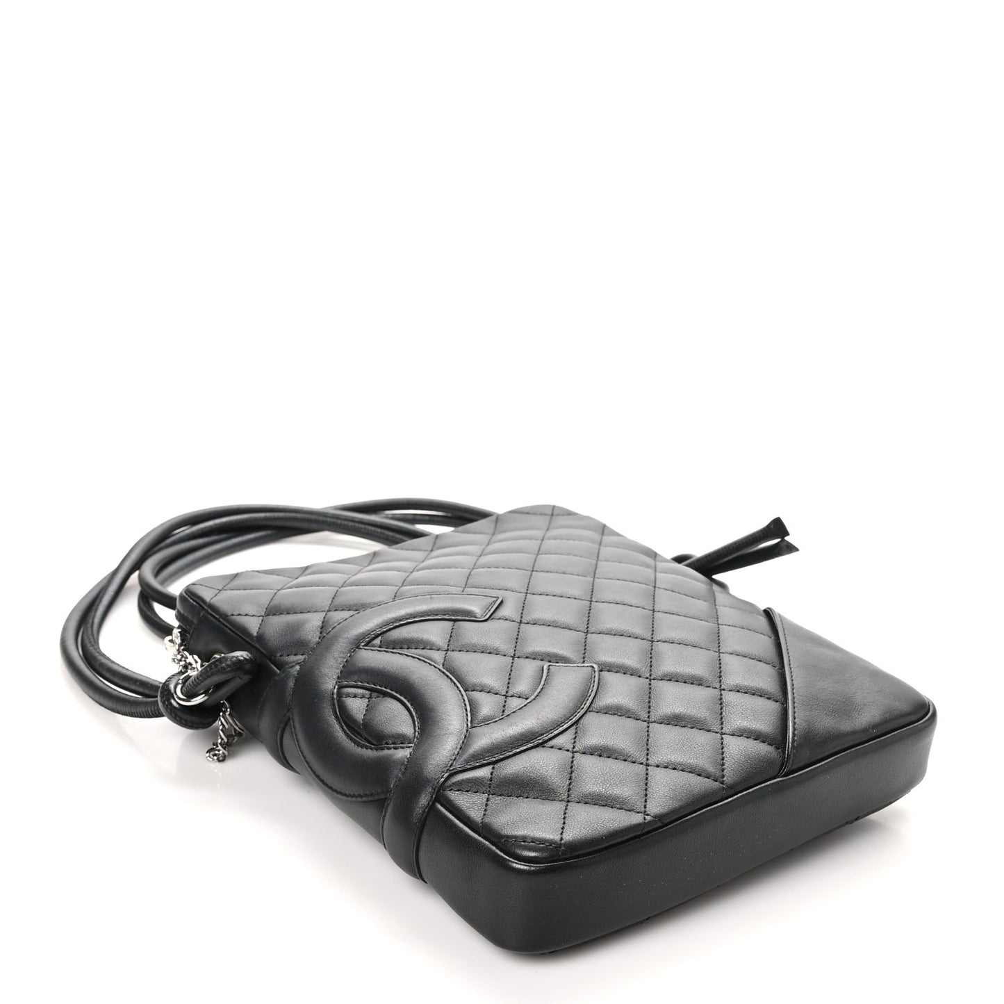 Calfskin Quilted Medium Cambon Messenger Black
