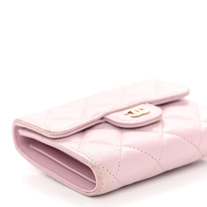 Chanel Caviar Quilted Compact Flap Wallet Light Pink 8 of 9