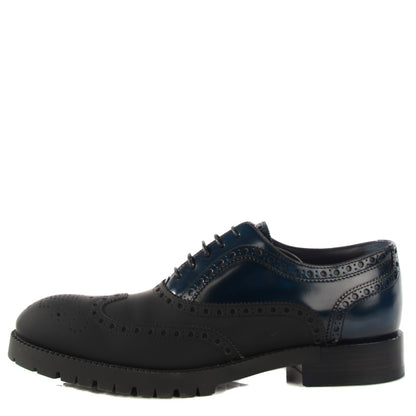 Louis Vuitton Glazed Matte Calfskin Mens Richelieu Oxfords 8 Marine 1 of 8
