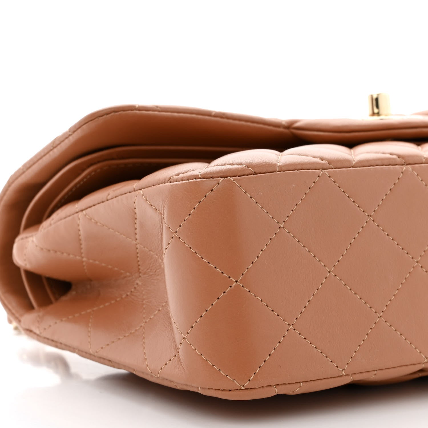 Chanel Lambskin Quilted Small Double Flap Brown 9 of 12