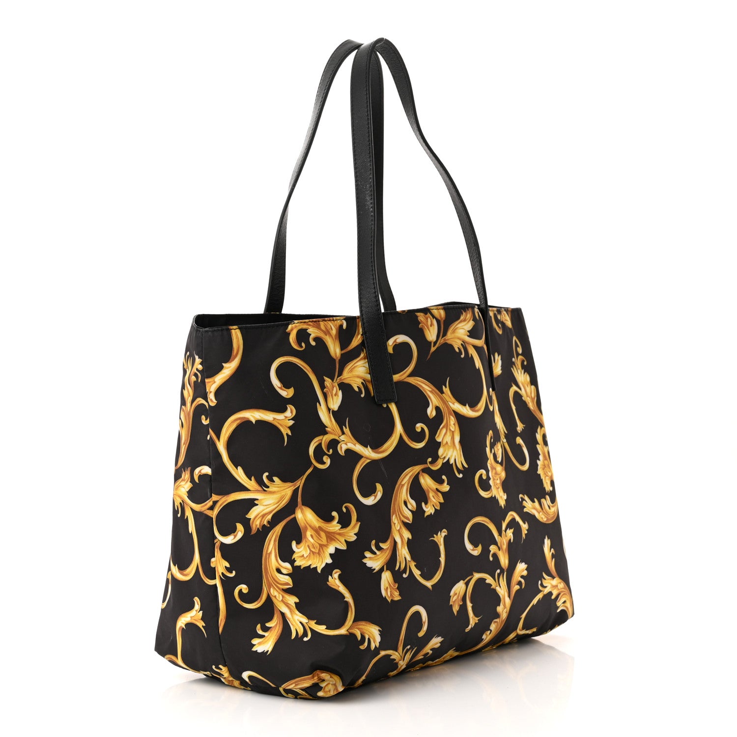 Versace Nylon Baroque Print Tote Black 4 of 13