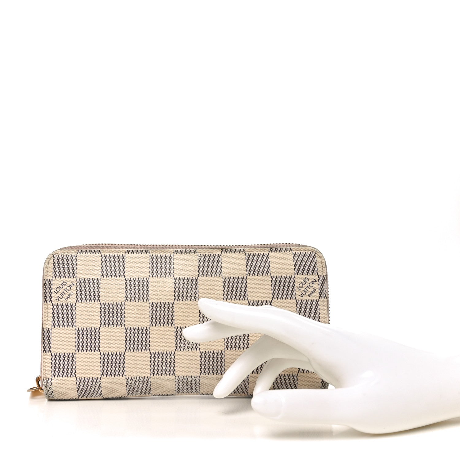 Louis Vuitton Damier Azur Zippy Wallet Rose Ballerine 2 of 9