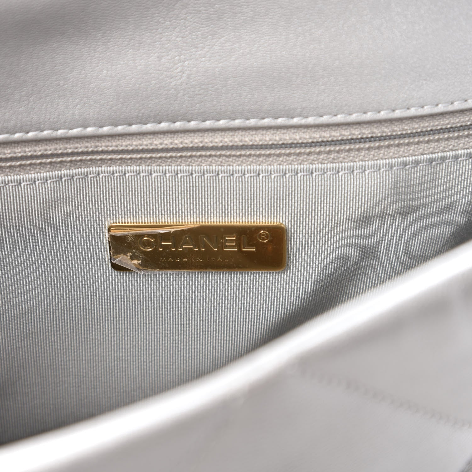 Chanel Metallic Goatskin Quilted Large Chanel 19 Flap Silver 8 of 10