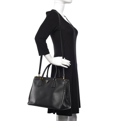 Prada Saffiano Medium Galleria Double Zip Tote Black 2 of 18