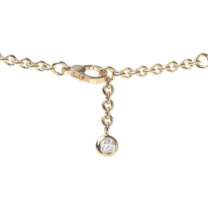 Hermes 18K Rose Gold Diamond TPM Filet d'Or Necklace LG 6 of 7