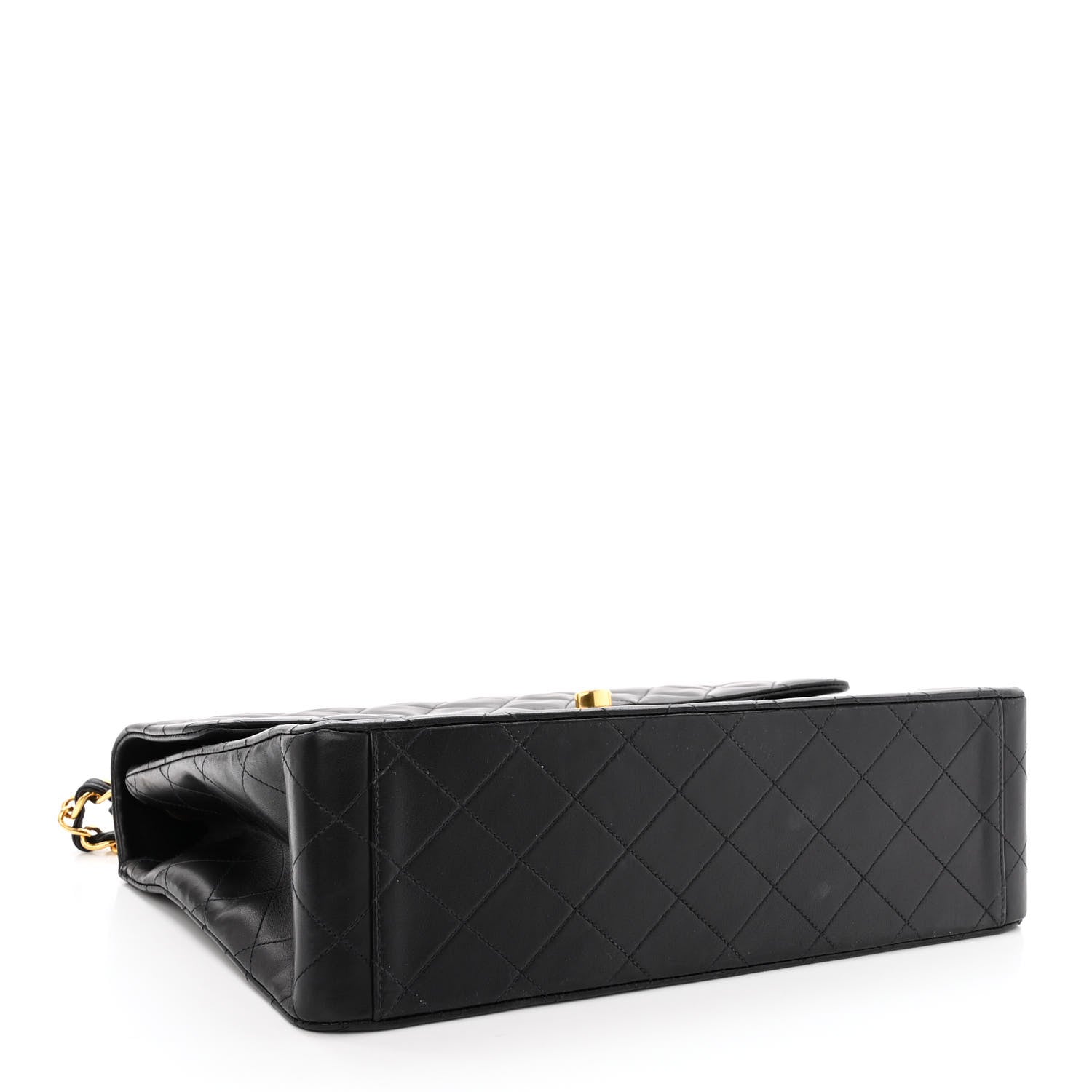 Chanel Lambskin Quilted XL Jumbo Single Flap Black 4 of 11