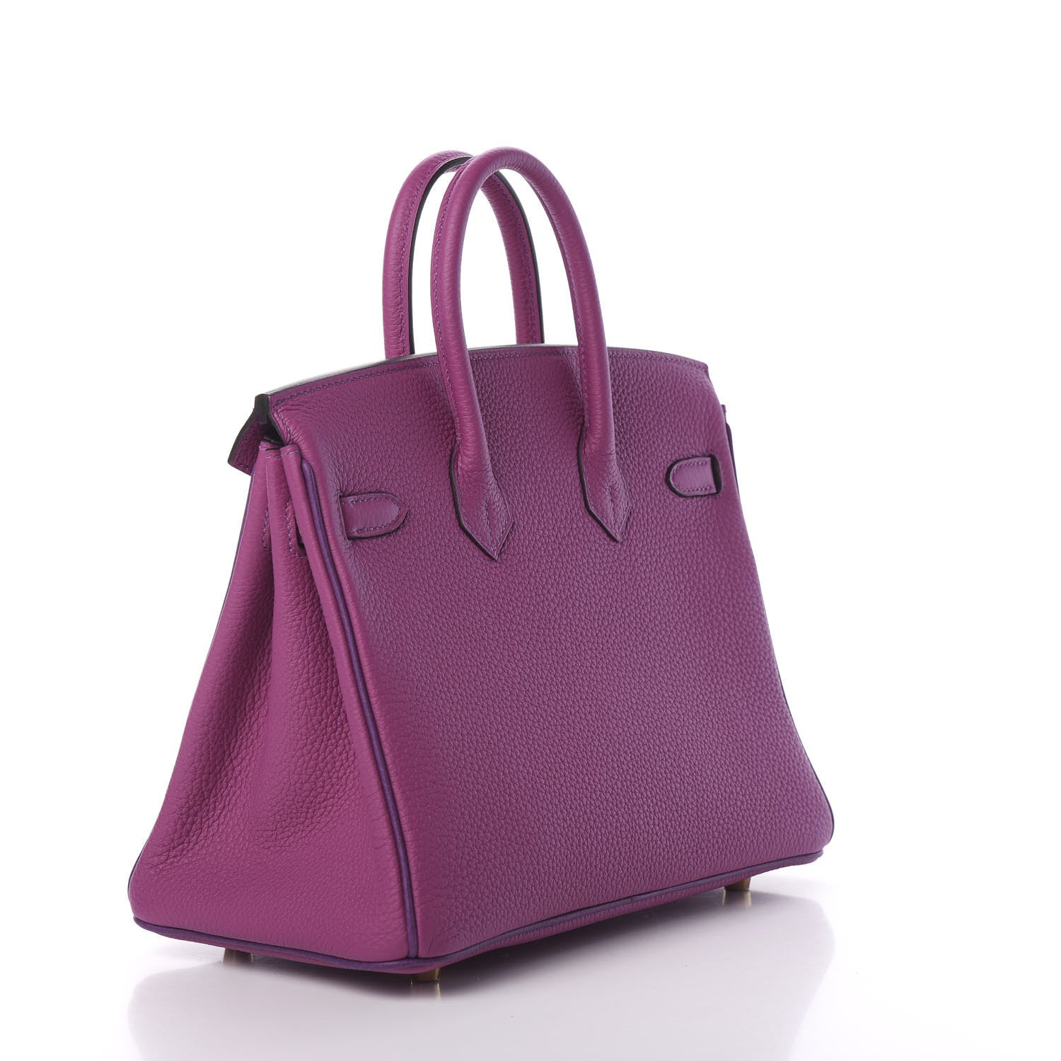 Hermes Togo Horseshoe Birkin 25 Rose Pourpre Anemone 2 of 10