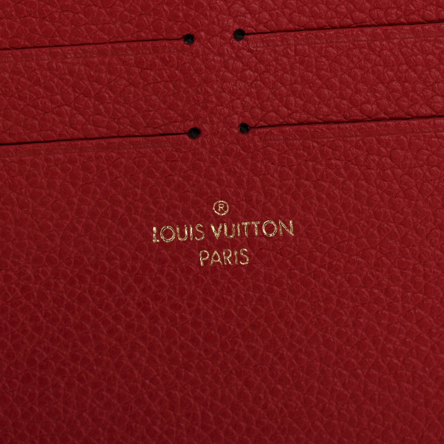 Louis Vuitton Calfskin Felicie Card Holder Insert Scarlet 6 of 6