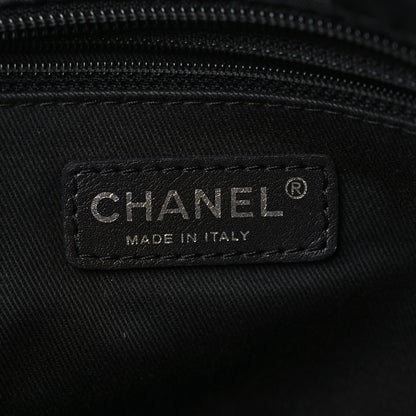 Chanel Nylon Calfskin Paris New York Tote Bag Black 7 of 10