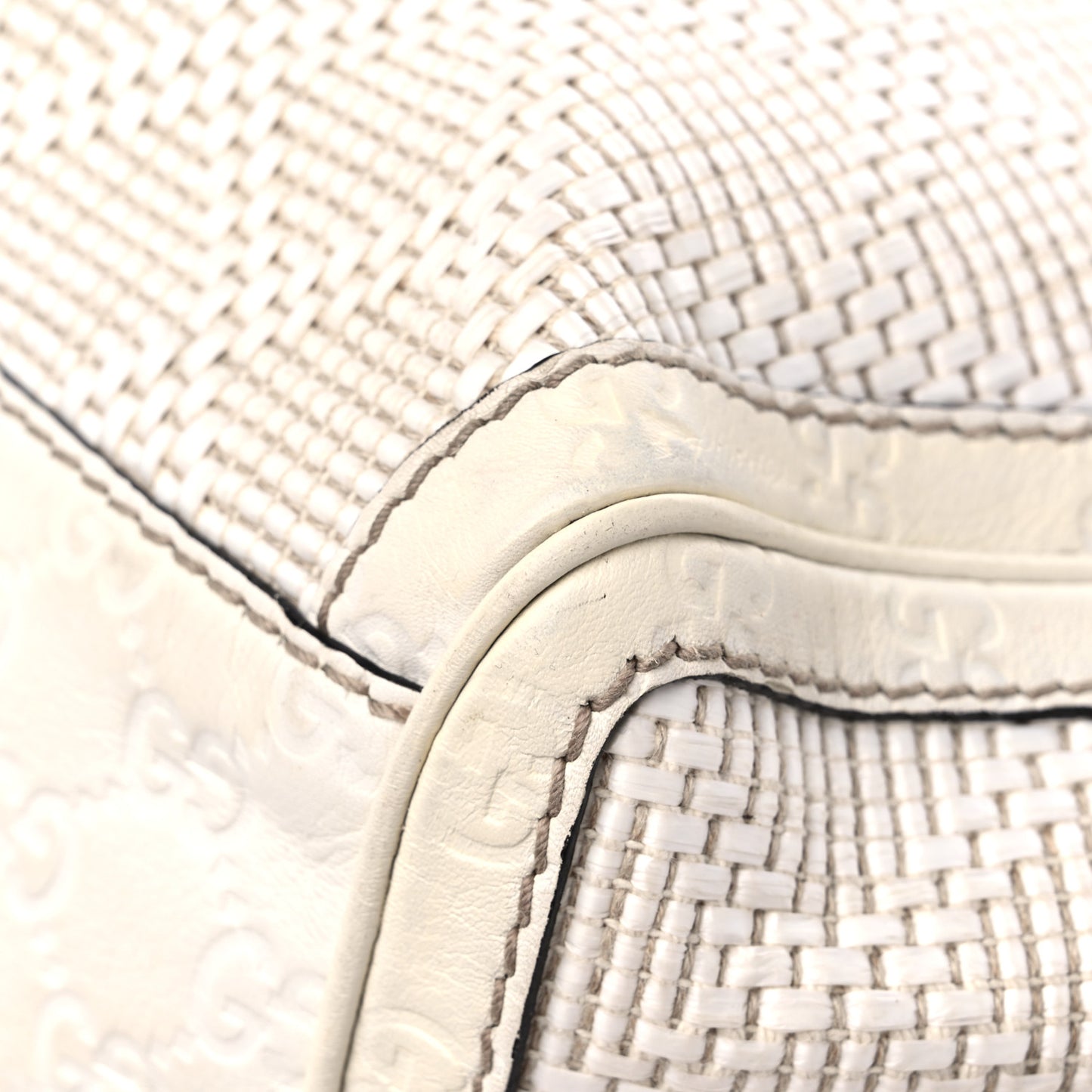 Woven Raffia Diamante Medium Sukey Tote White