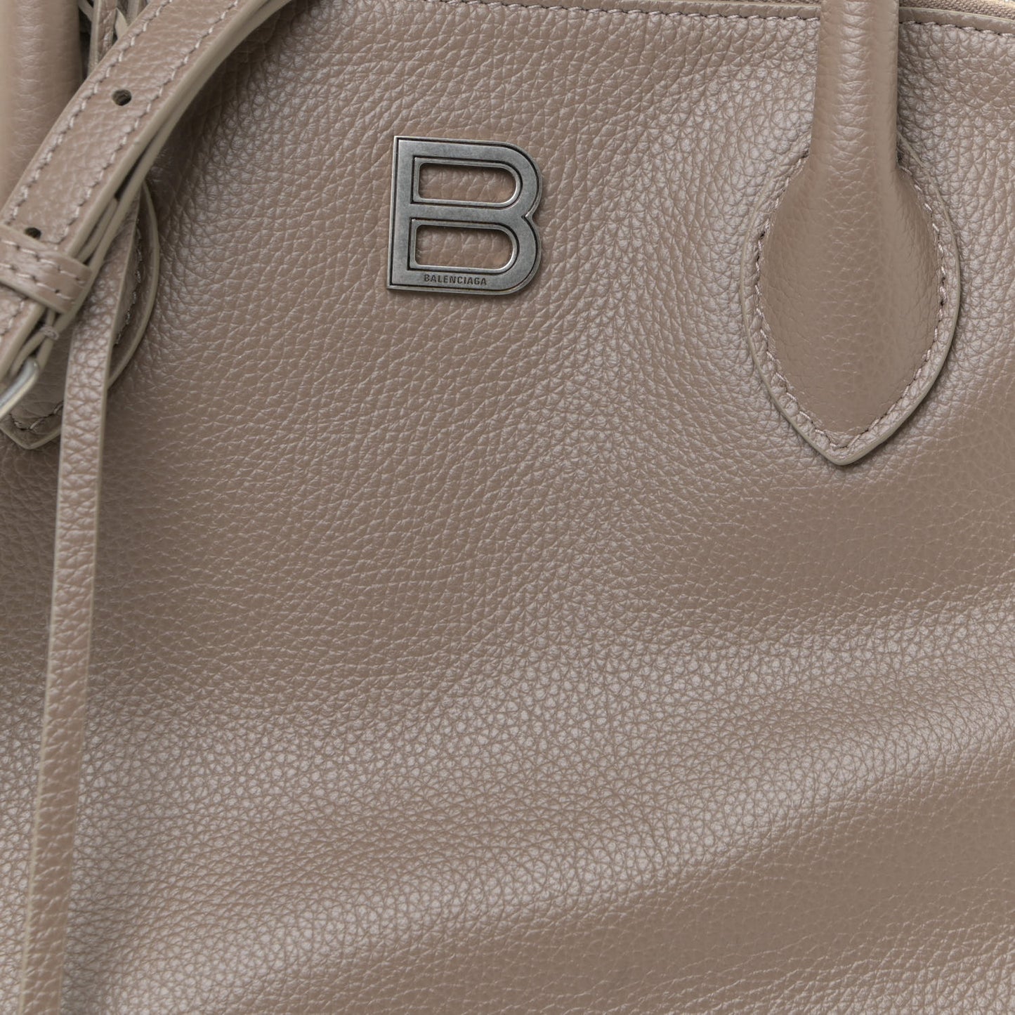 Calfskin Ville Top Handle Bag Mink Grey