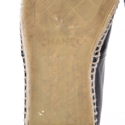 Chanel Lambskin CC Espadrilles 36 Black 7 of 12