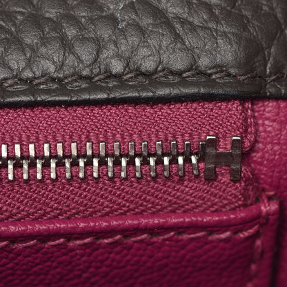 Hermes Taurillon Clemence Horseshoe Kelly Retourne 32 Graphite Tosca 20 of 41