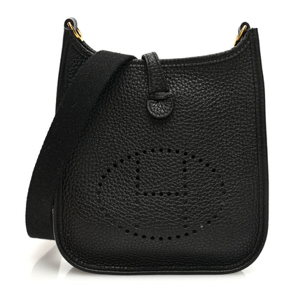 Hermes Taurillon Clemence Evelyne TPM Black 1 of 11