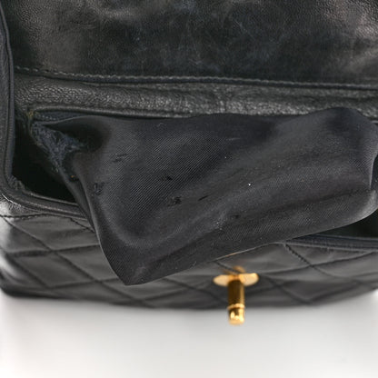 Chanel Lambskin Quilted CC Flap Shoulder Bag Black 8 of 12