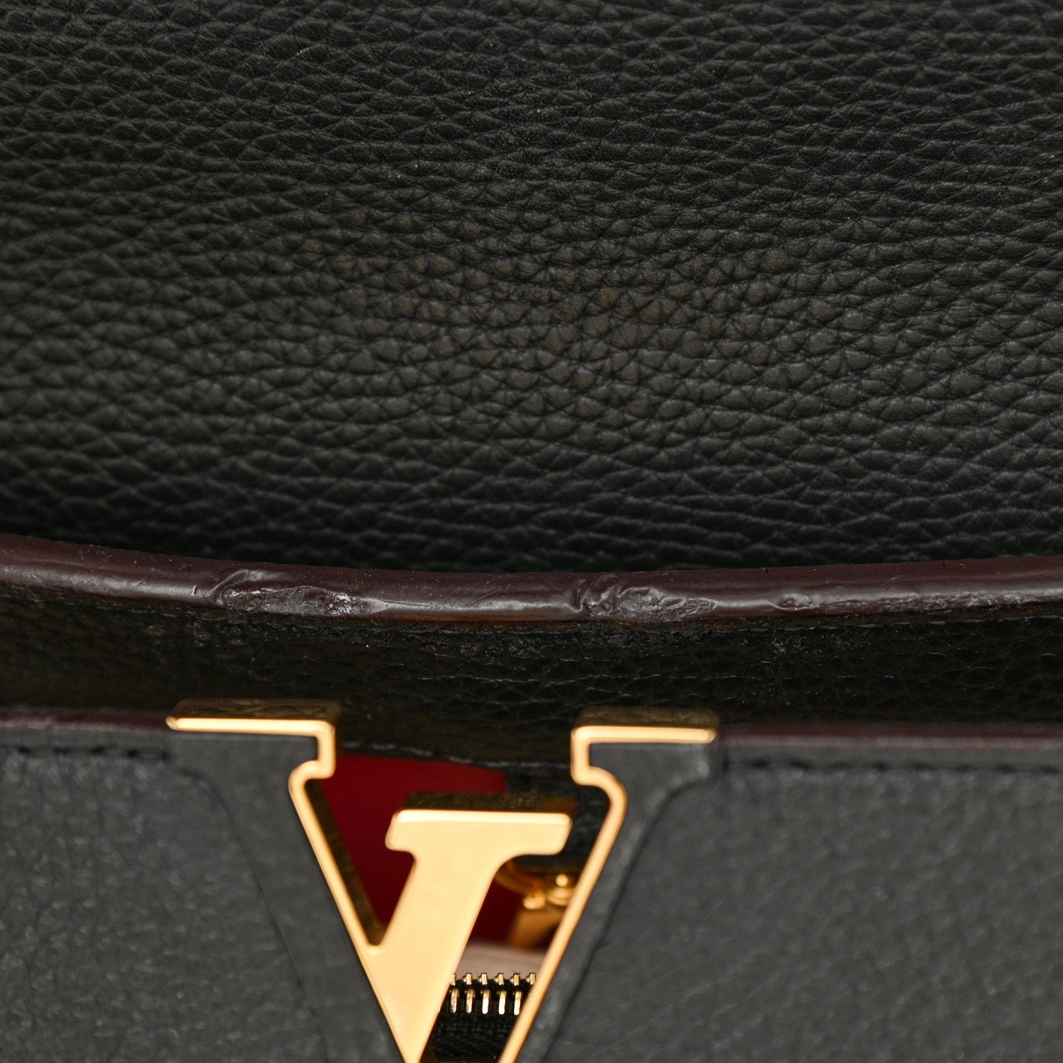 Louis Vuitton Taurillon Capucines GM Black 12 of 13