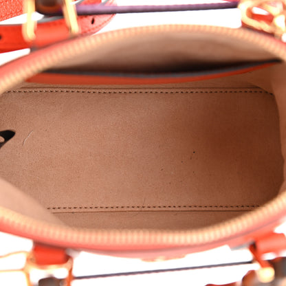 Gucci Textured Dollar Calfskin Mini Diana Dome Tote Bag Deep Orange Spicy Cyclamin 5 of 12