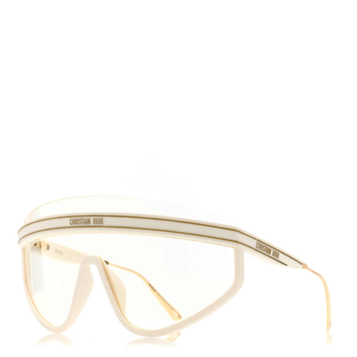 Christian Dior Acetate Mask DiorClub M2U Sunglasses Translucent Ivory 1 of 7