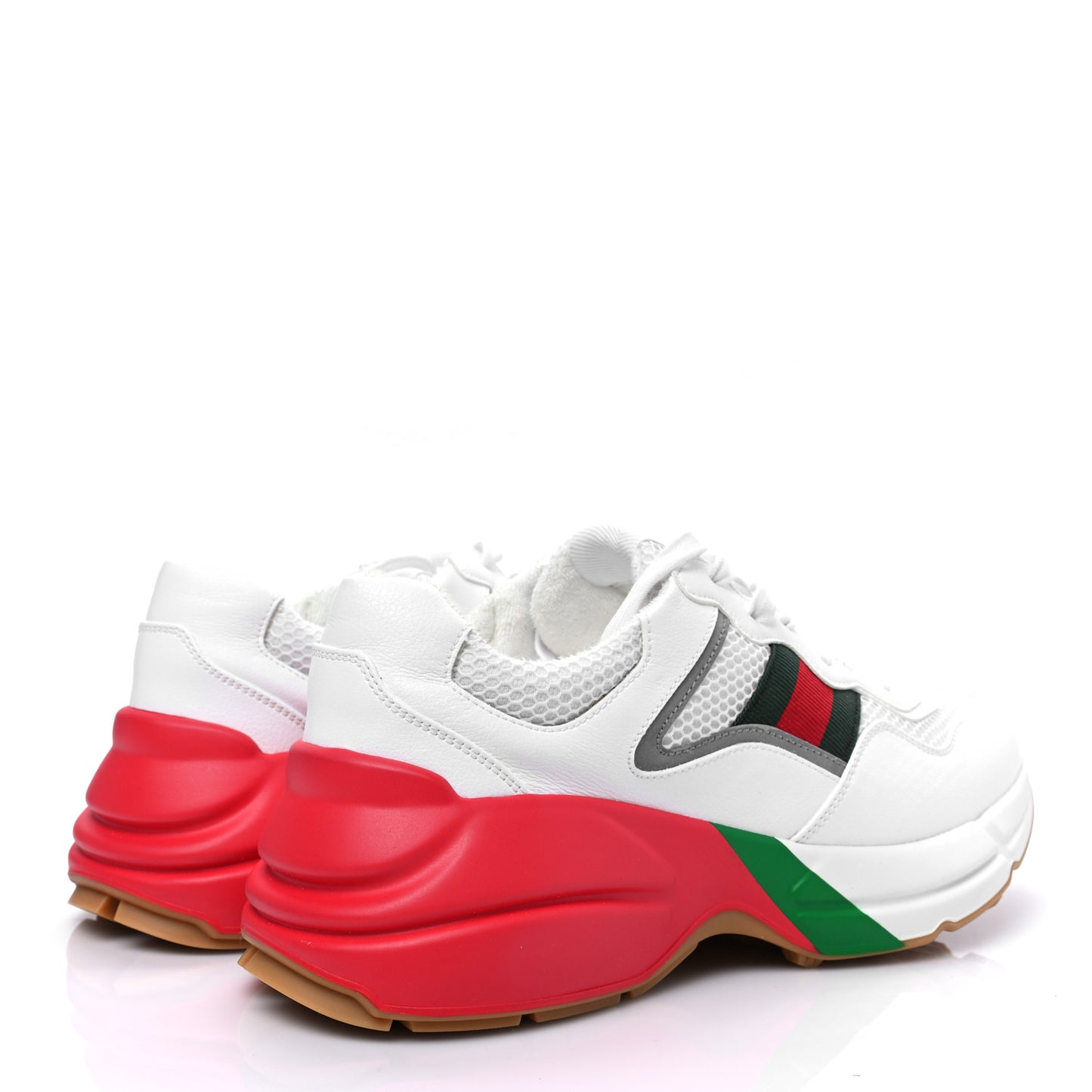 Lavaredo Eco Fabric Mesh Web Womens Rhyton Reflective Sneakers 40 Great White Green Red Silver
