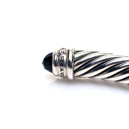 David Yurman Sterling Silver Diamond Black Onyx 5mm Cable Classics Bracelet 4 of 5