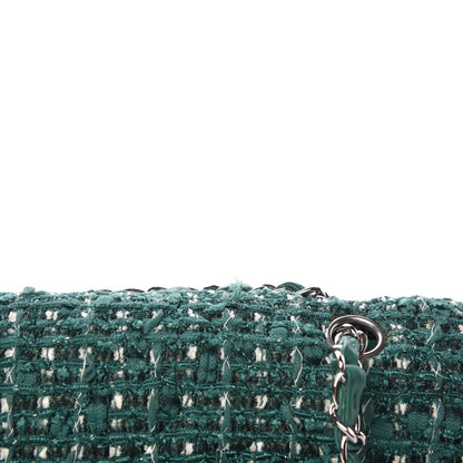 Chanel Tweed Quilted Medium Double Flap Green 11 of 12