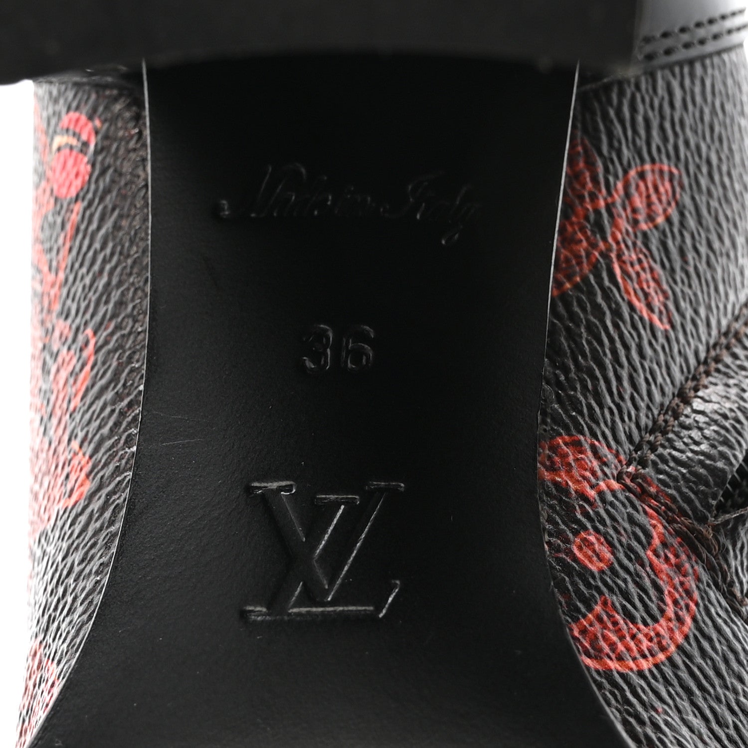 Louis Vuitton Patent Calfskin Catogram Star Trail Ankle Boots 36 Black Marron 7 of 9