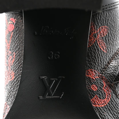 Louis Vuitton Patent Calfskin Catogram Star Trail Ankle Boots 36 Black Marron 7 of 9