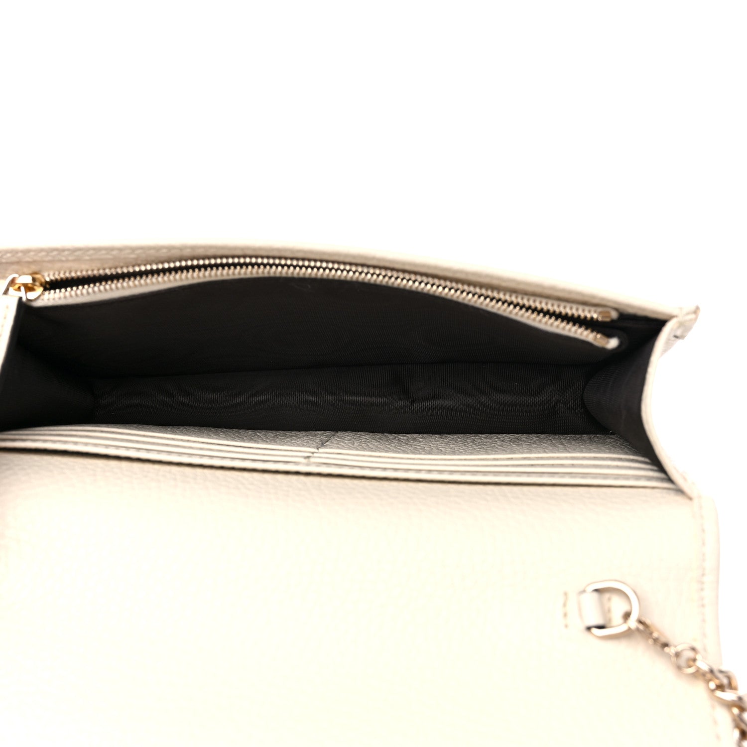 Gucci Pebbled Calfskin Soho Wallet on Chain Ivoire 5 of 8