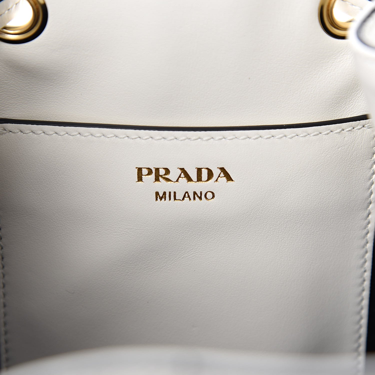 Prada Saffiano Bucket Bag White 6 of 9