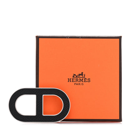 Hermes Palladium Epsom Chain D'Ancre Brooch Black 5 of 5