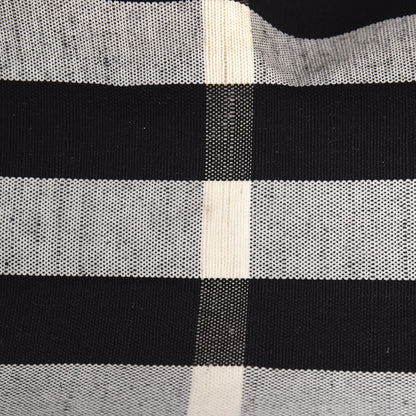 Burberry Coated Canvas Mega Check Medium Doodle Tote Black White 8 of 8