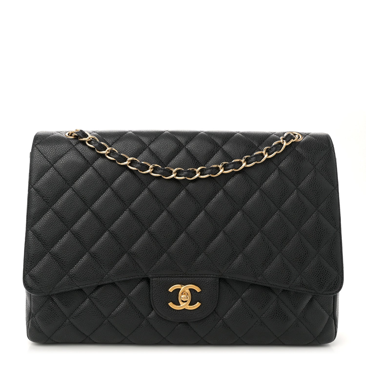 Chanel Caviar Quilted Maxi Single Flap Black 1 of 12
