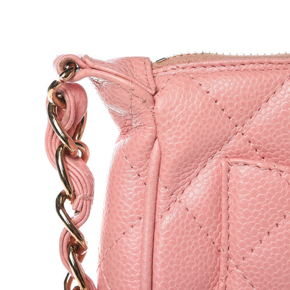 Chanel Caviar Quilted Pochette Pink 9 of 9