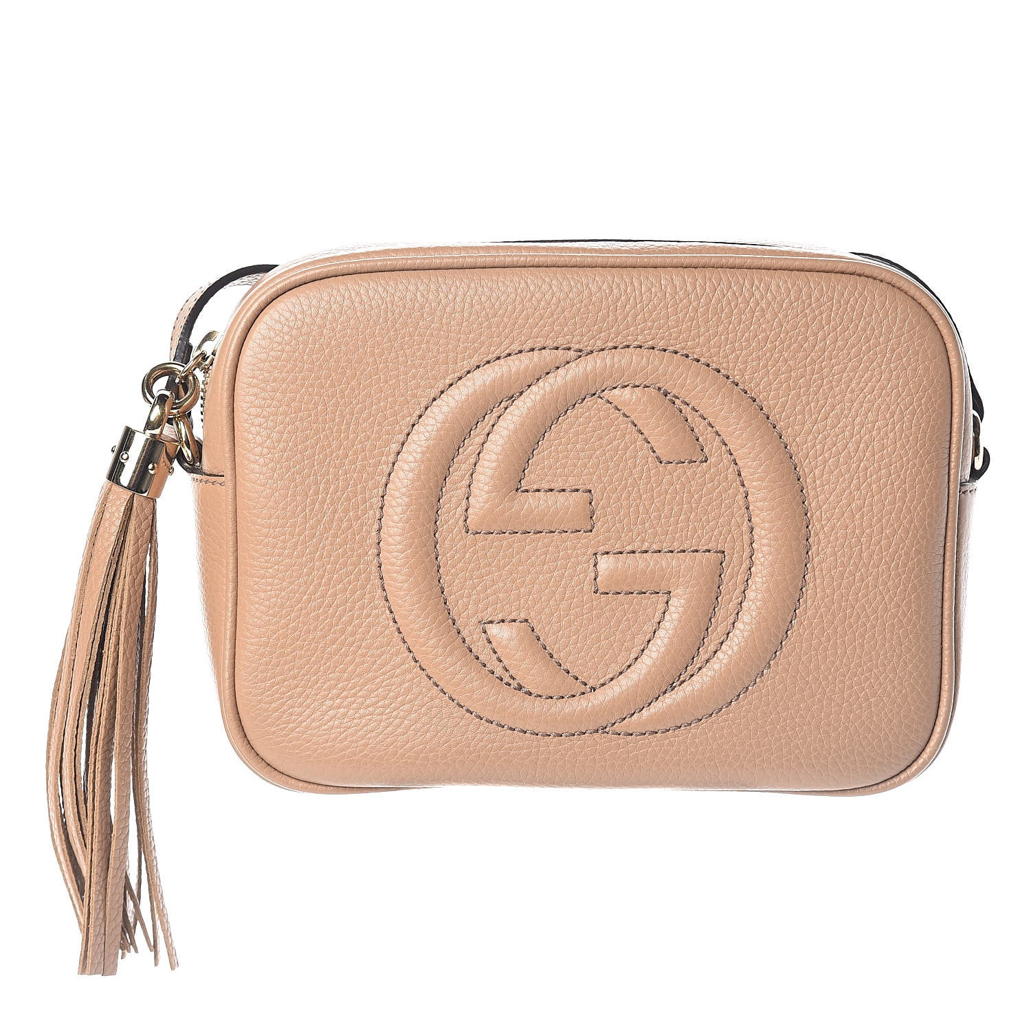 Gucci Pebbled Calfskin Small Soho Disco Bag Rose Beige 1 of 8