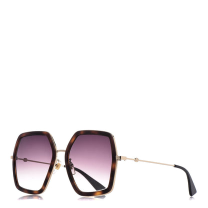 Gucci Acetate Oversize Square Frame GG0106S Sunglasses Tortoise 1 of 9
