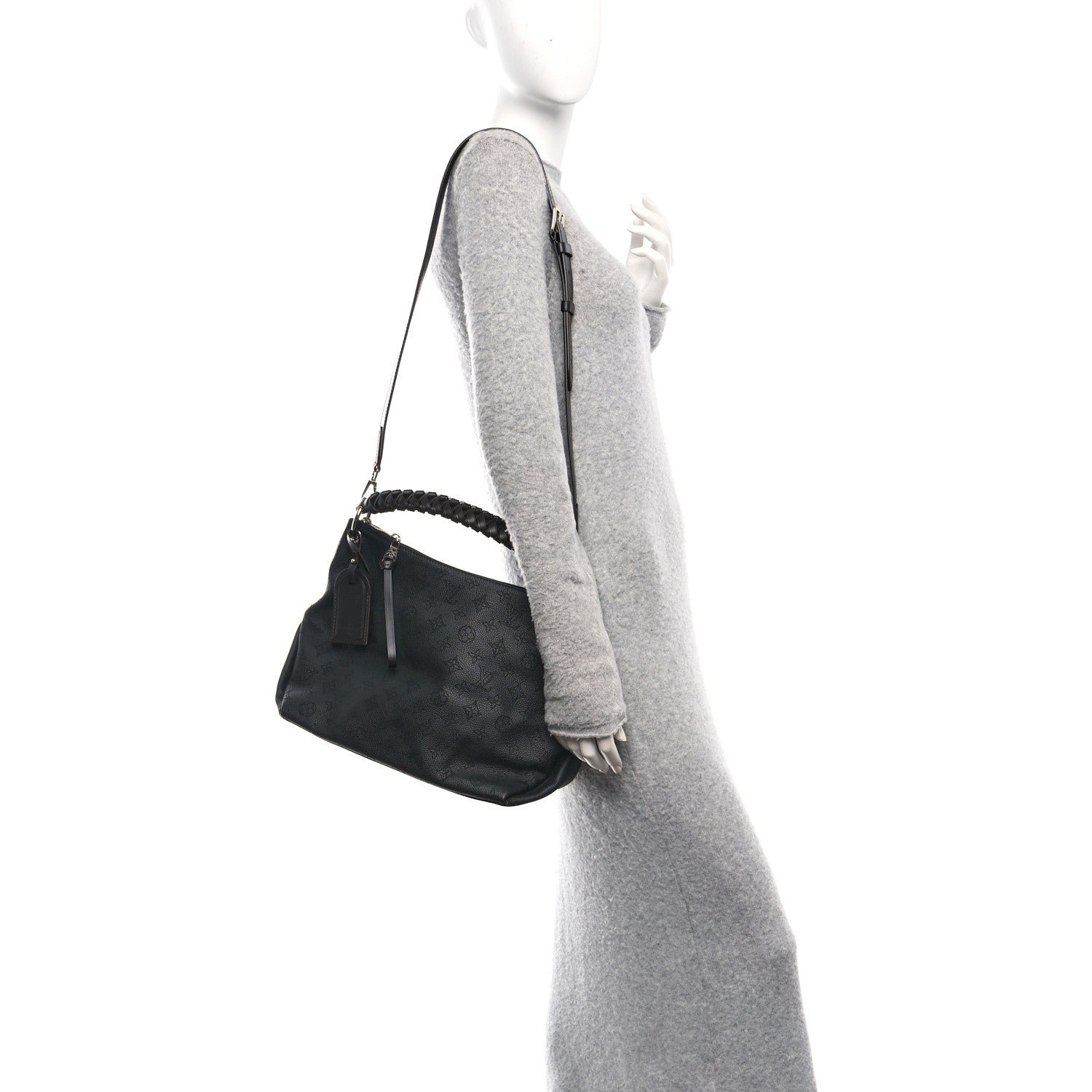 Louis Vuitton Mahina Beaubourg Hobo MM Black 2 of 9