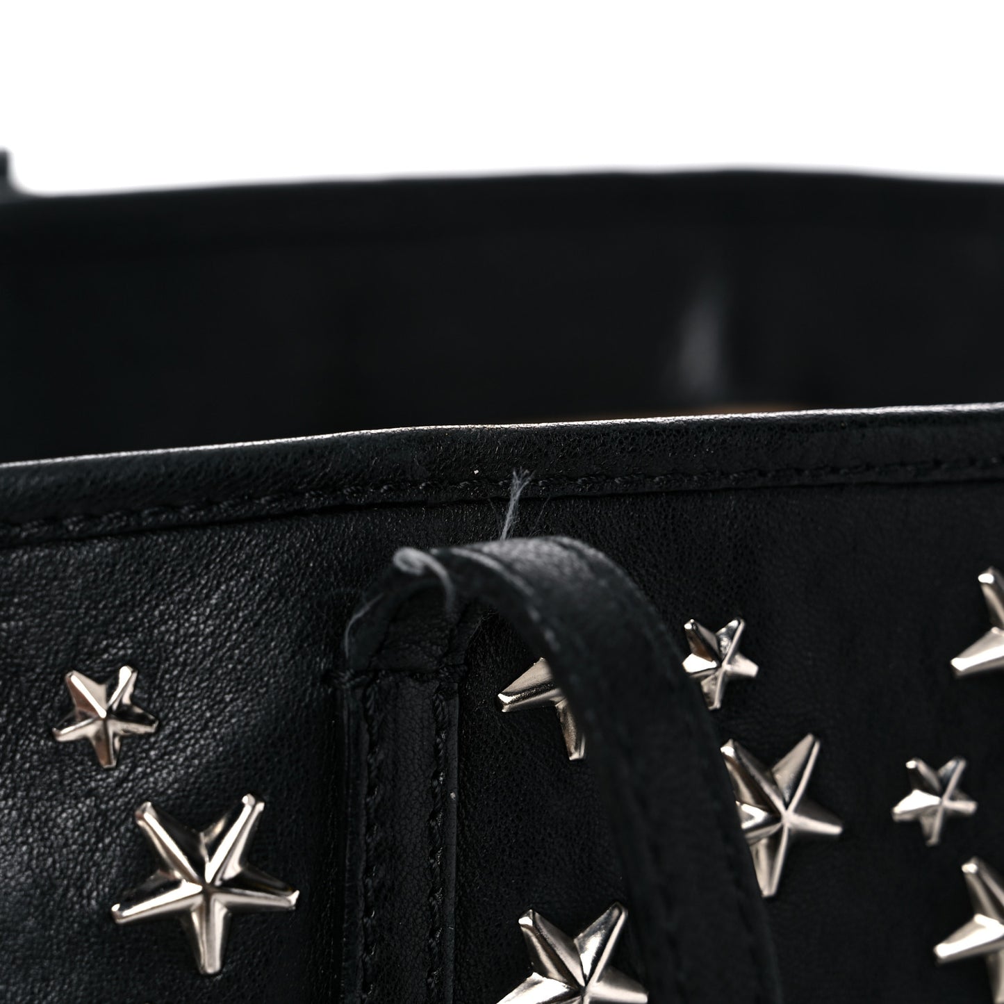 Calfskin Sasha Star Studded Tote Black