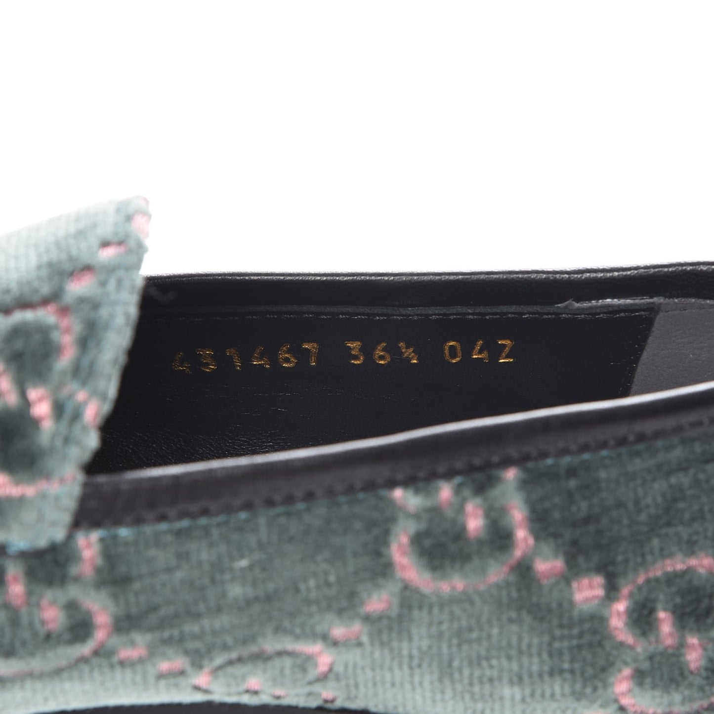 Velvet Malaga Kid GG Monogram Horsebit Womens Jordaan Loafers 36.5 Avio Dusty Pink Black