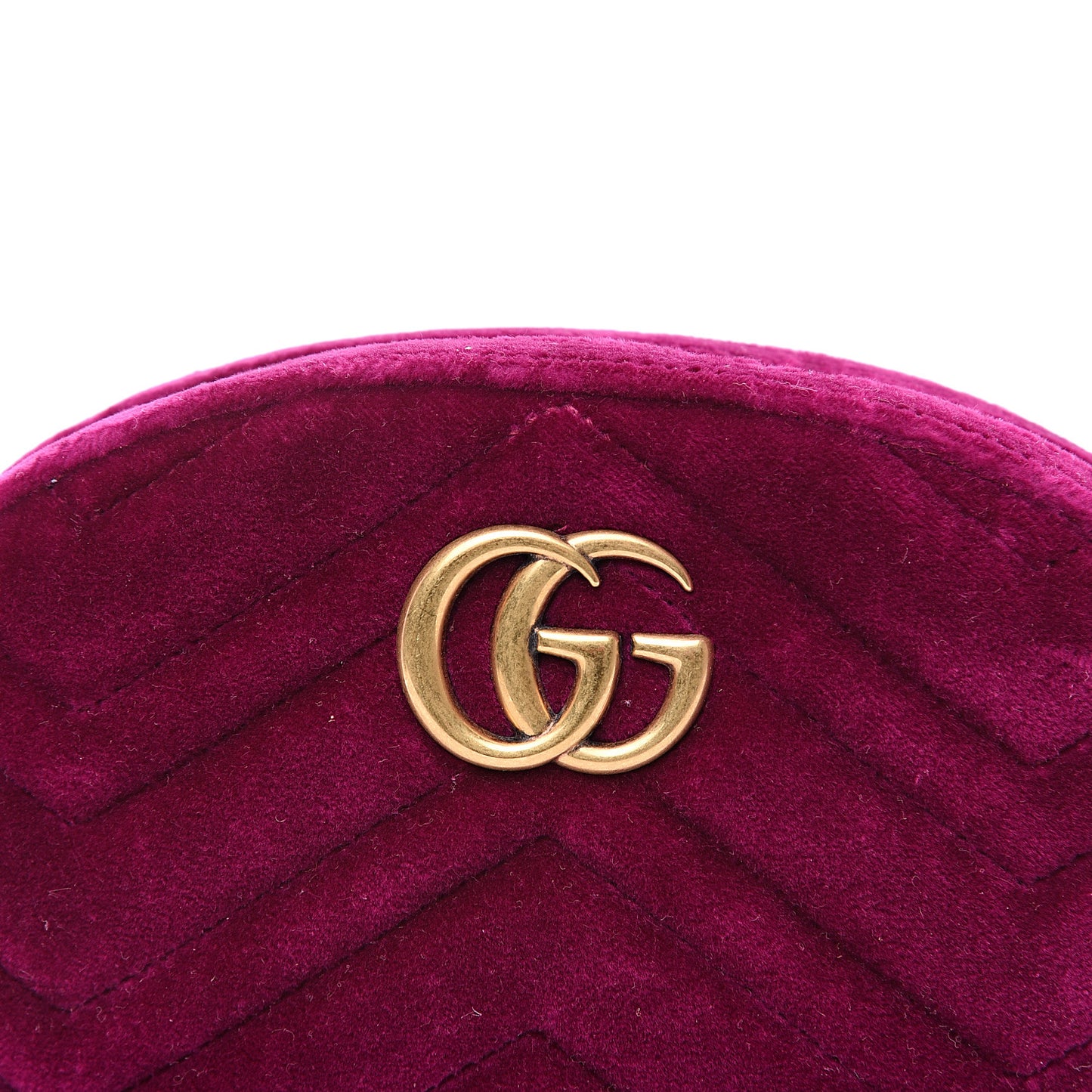Velvet Matelasse GG Marmont Belt Bag 95 38 Fuchsia Violet Cyclamen