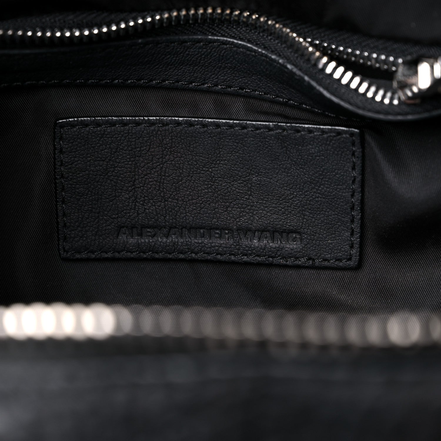 Alexander Wang Pebbled Lambskin Inside Out Rockie Black Clear Resin Hardware 5 of 13